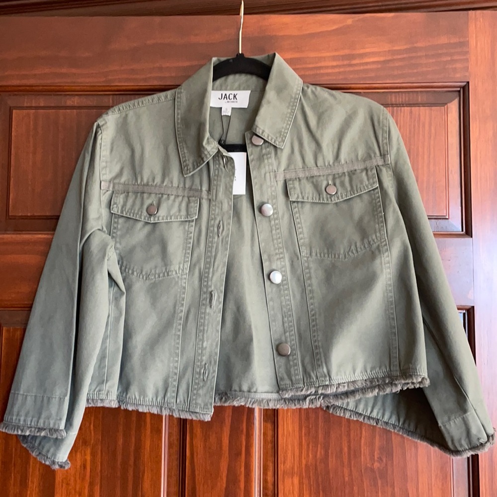 NWT -Jack by BB Dakota Cropped Olive Jacket